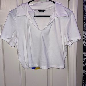 shein white collared shirt